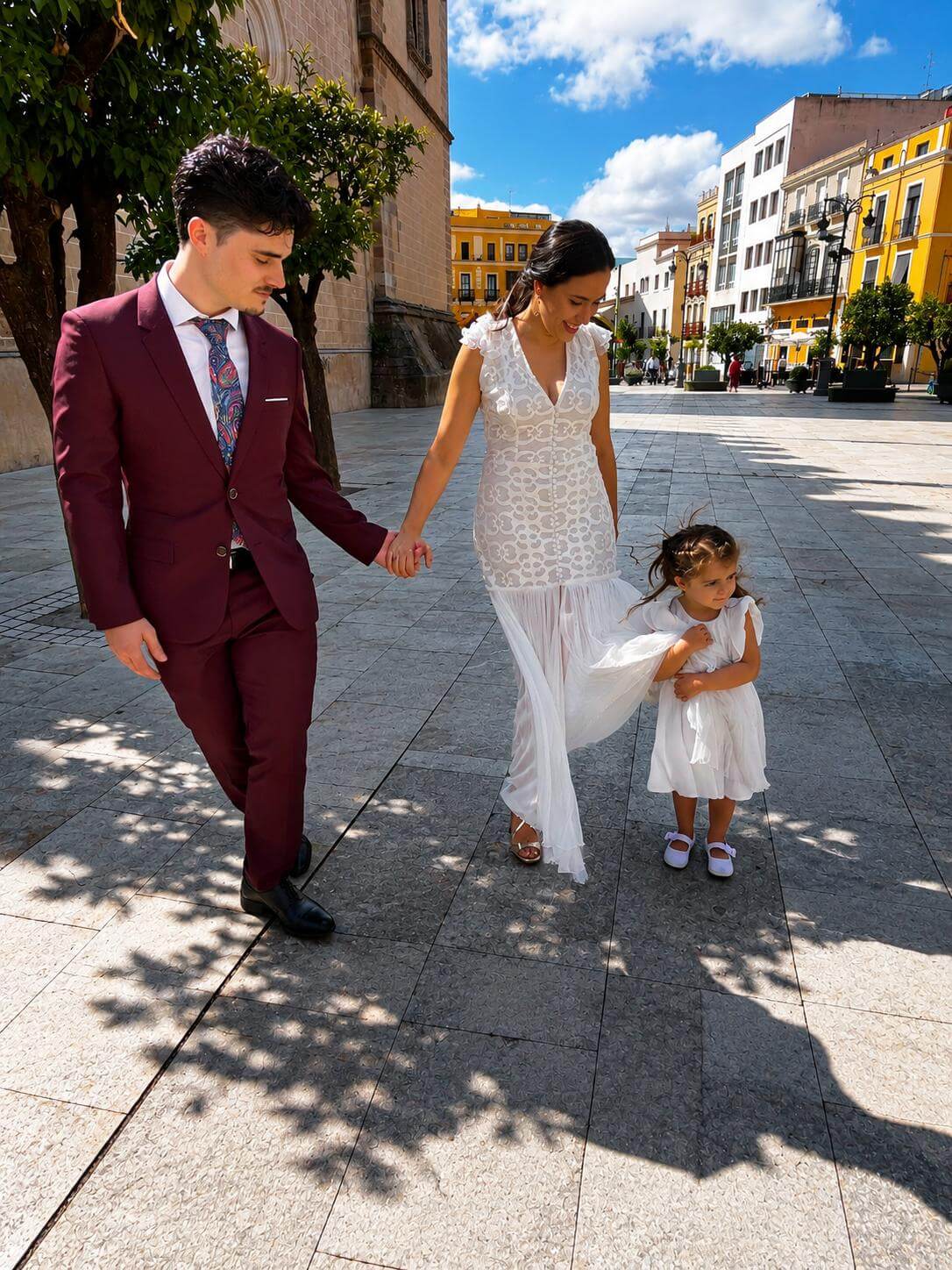 Cristina y Daniel el día de su boda, 27 de septiembre de 2024